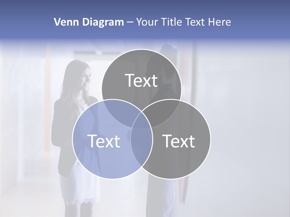 A Couple Of Women Standing Next To Each Other PowerPoint Template