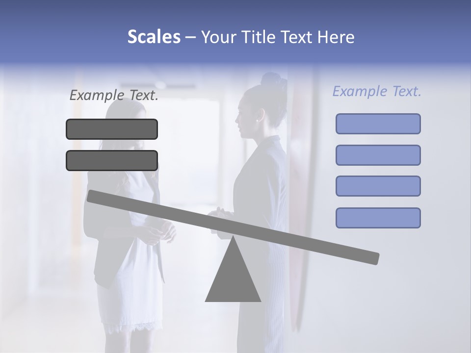 A Couple Of Women Standing Next To Each Other PowerPoint Template