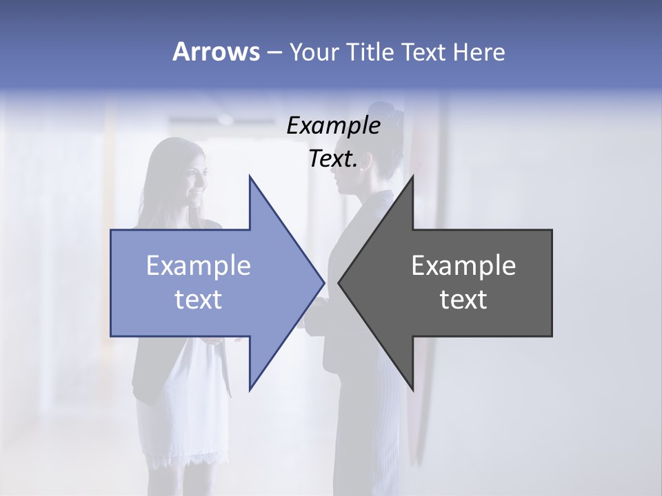 A Couple Of Women Standing Next To Each Other PowerPoint Template