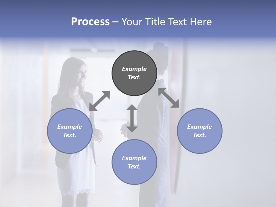 A Couple Of Women Standing Next To Each Other PowerPoint Template