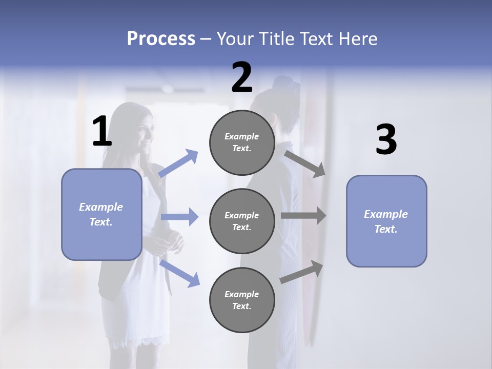 A Couple Of Women Standing Next To Each Other PowerPoint Template