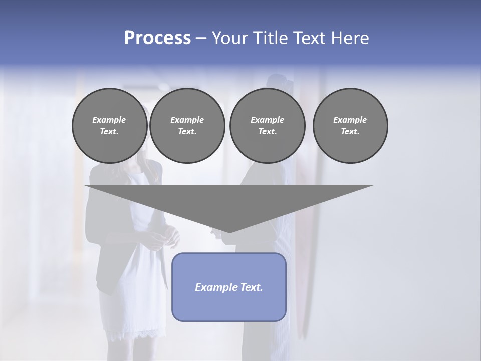 A Couple Of Women Standing Next To Each Other PowerPoint Template