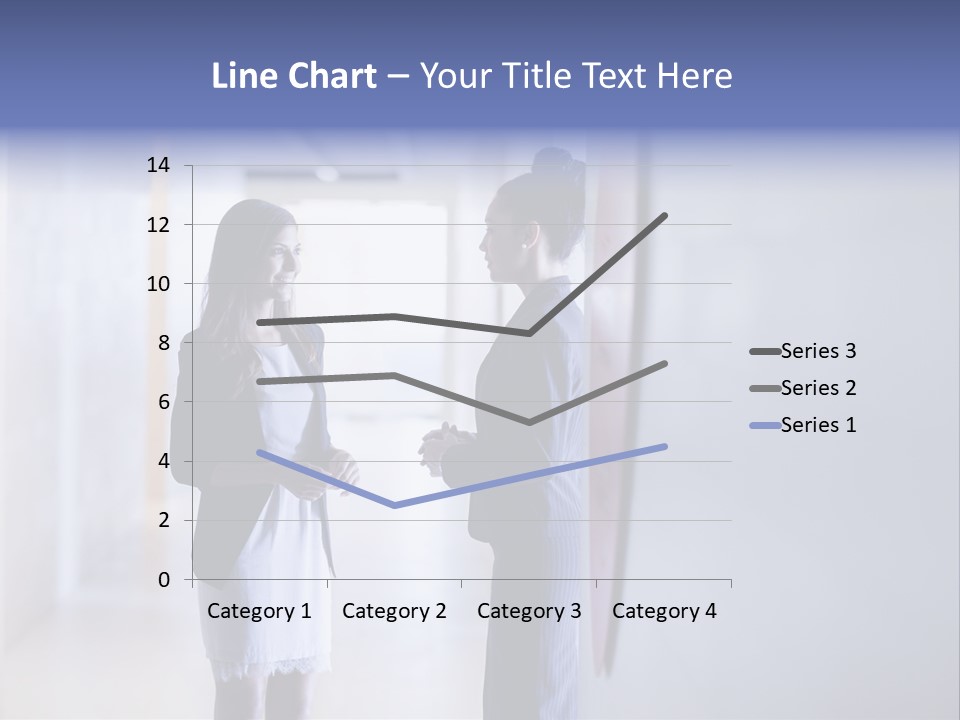 A Couple Of Women Standing Next To Each Other PowerPoint Template