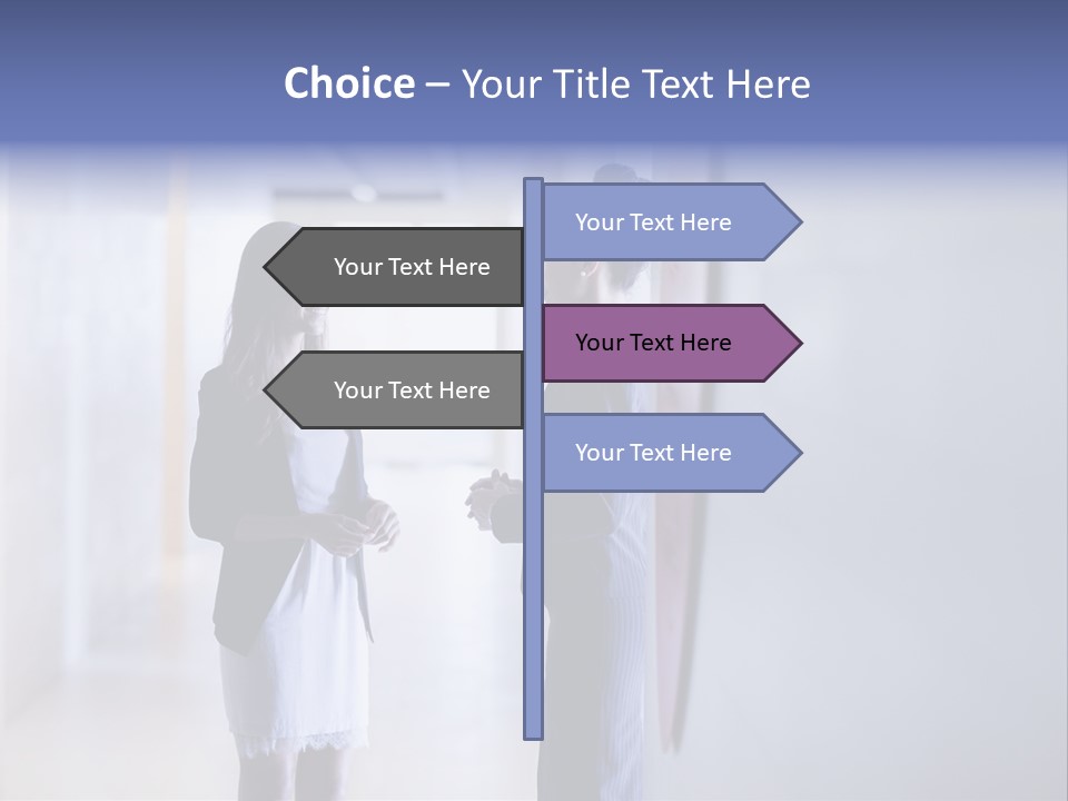 A Couple Of Women Standing Next To Each Other PowerPoint Template