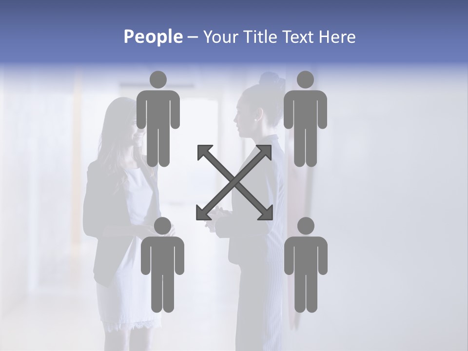 A Couple Of Women Standing Next To Each Other PowerPoint Template