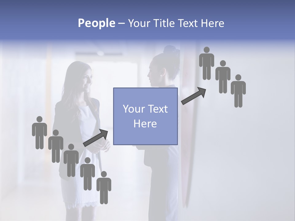 A Couple Of Women Standing Next To Each Other PowerPoint Template