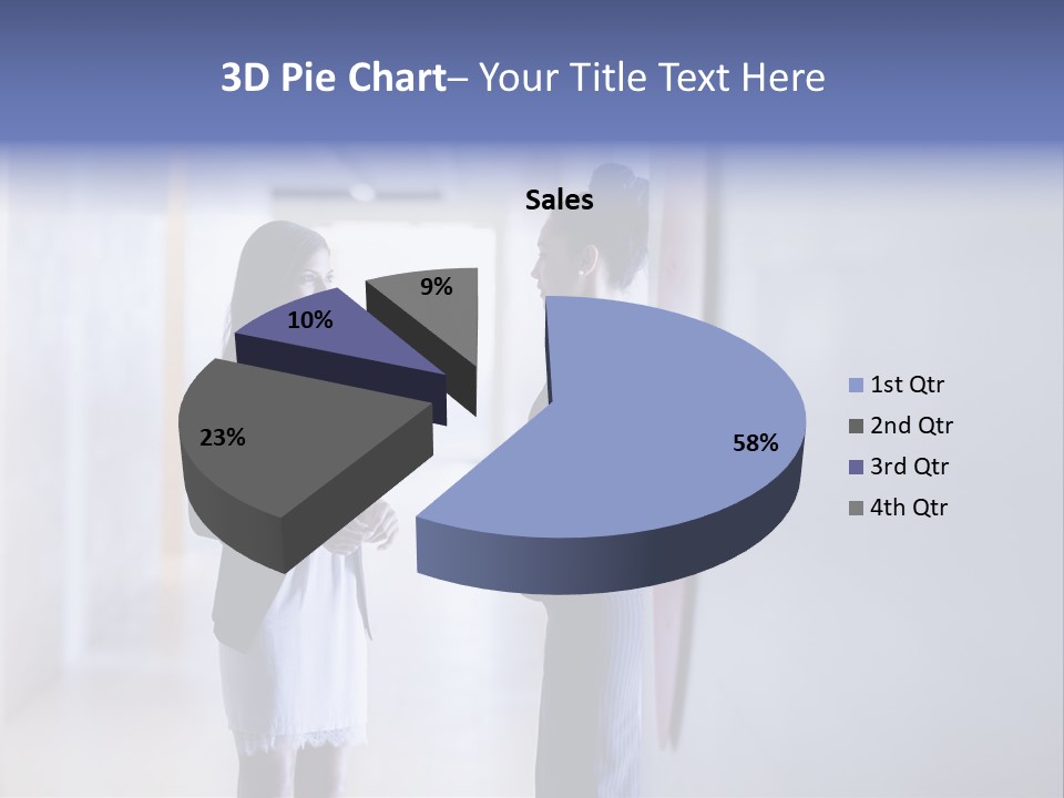 A Couple Of Women Standing Next To Each Other PowerPoint Template