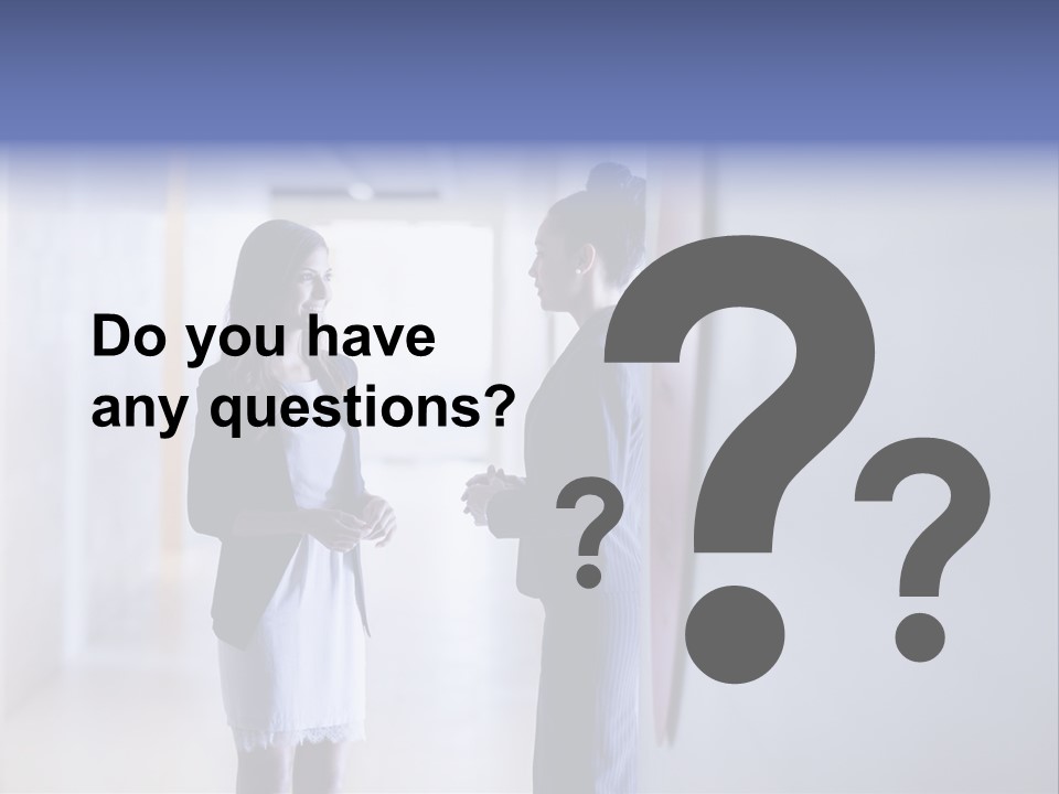 A Couple Of Women Standing Next To Each Other PowerPoint Template