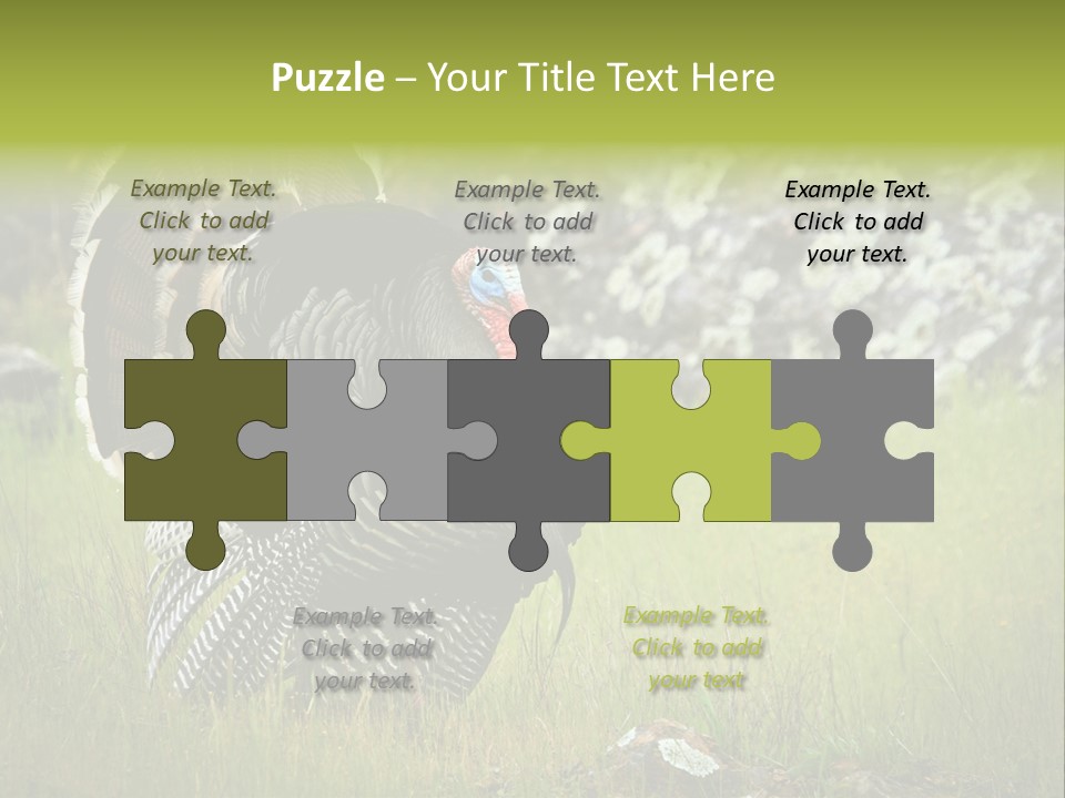 Game Gallopavo Green PowerPoint Template