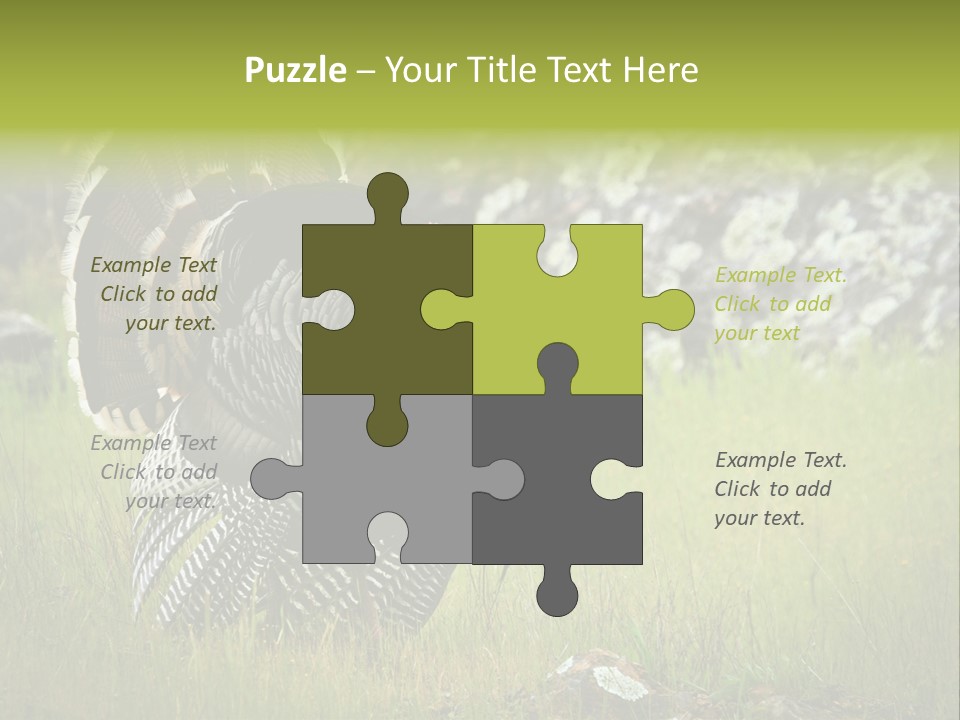 Game Gallopavo Green PowerPoint Template