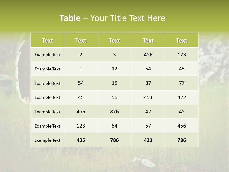 Game Gallopavo Green PowerPoint Template