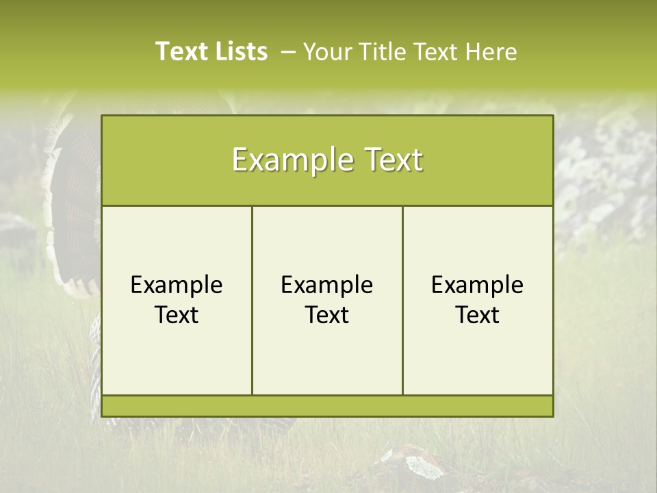 Game Gallopavo Green PowerPoint Template