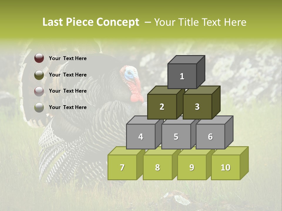 Game Gallopavo Green PowerPoint Template