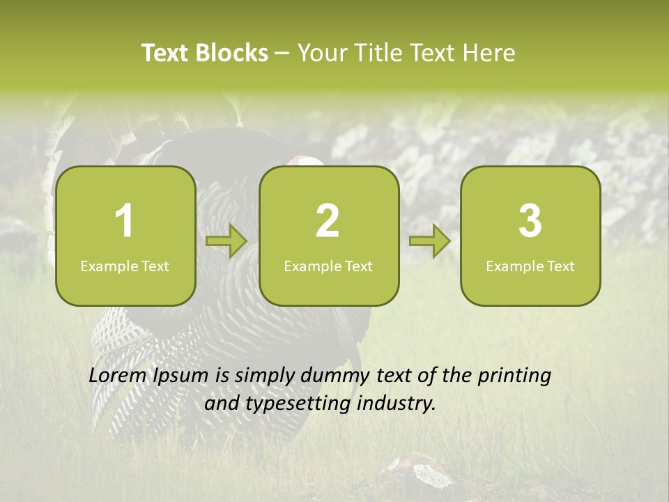Game Gallopavo Green PowerPoint Template