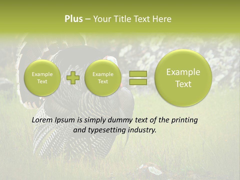 Game Gallopavo Green PowerPoint Template
