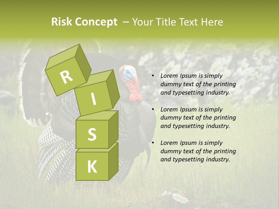 Game Gallopavo Green PowerPoint Template