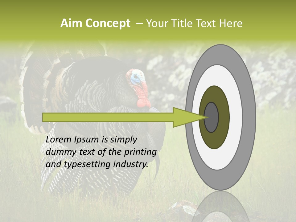 Game Gallopavo Green PowerPoint Template