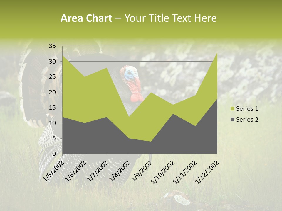 Game Gallopavo Green PowerPoint Template