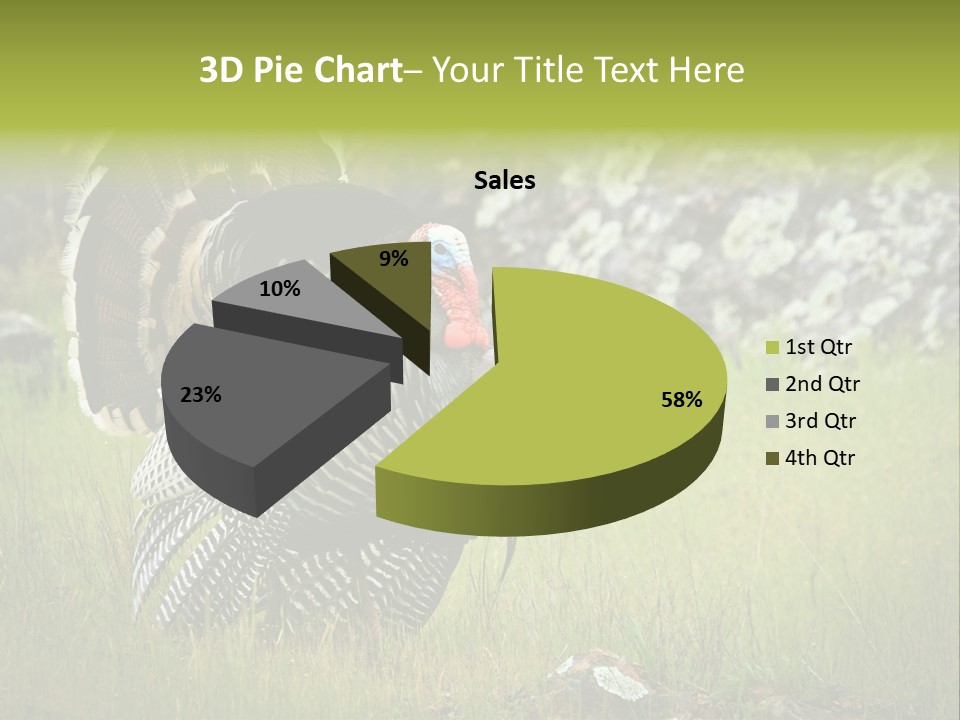 Game Gallopavo Green PowerPoint Template