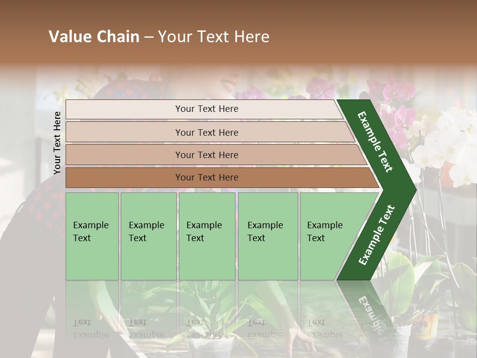 Houseplant Female Orchid PowerPoint Template