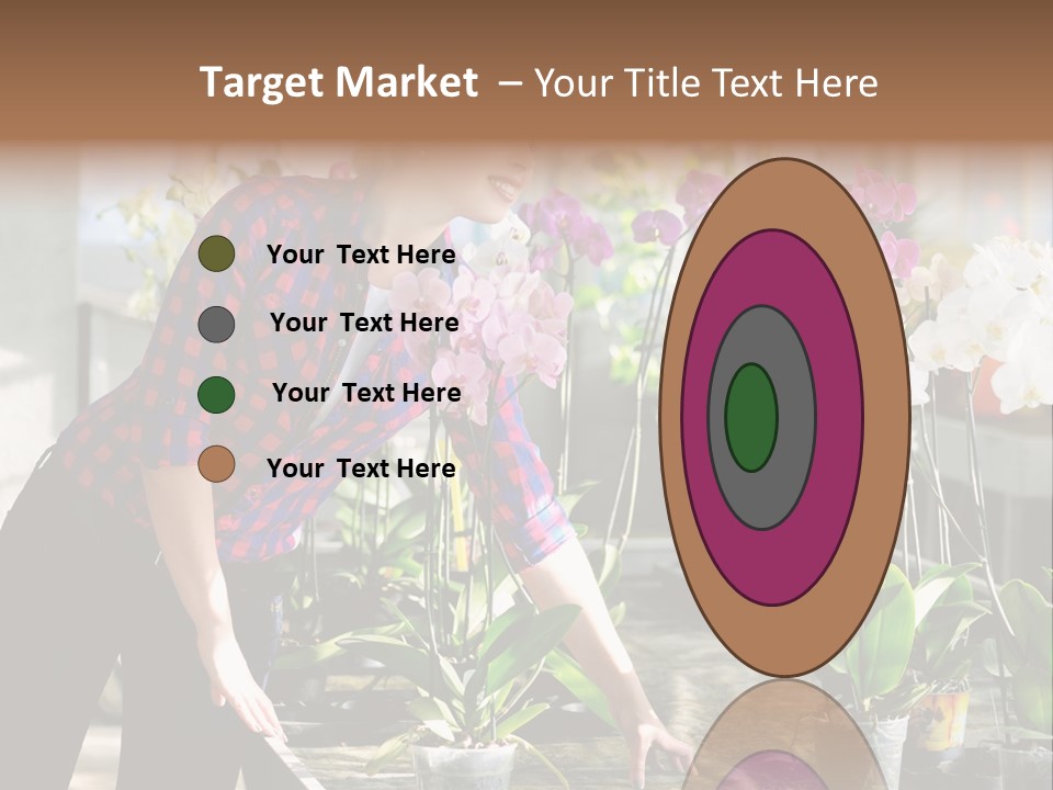 Houseplant Female Orchid PowerPoint Template