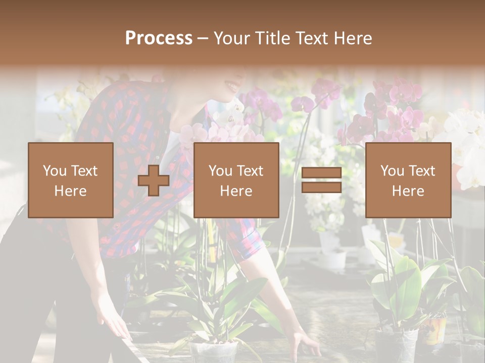 Houseplant Female Orchid PowerPoint Template