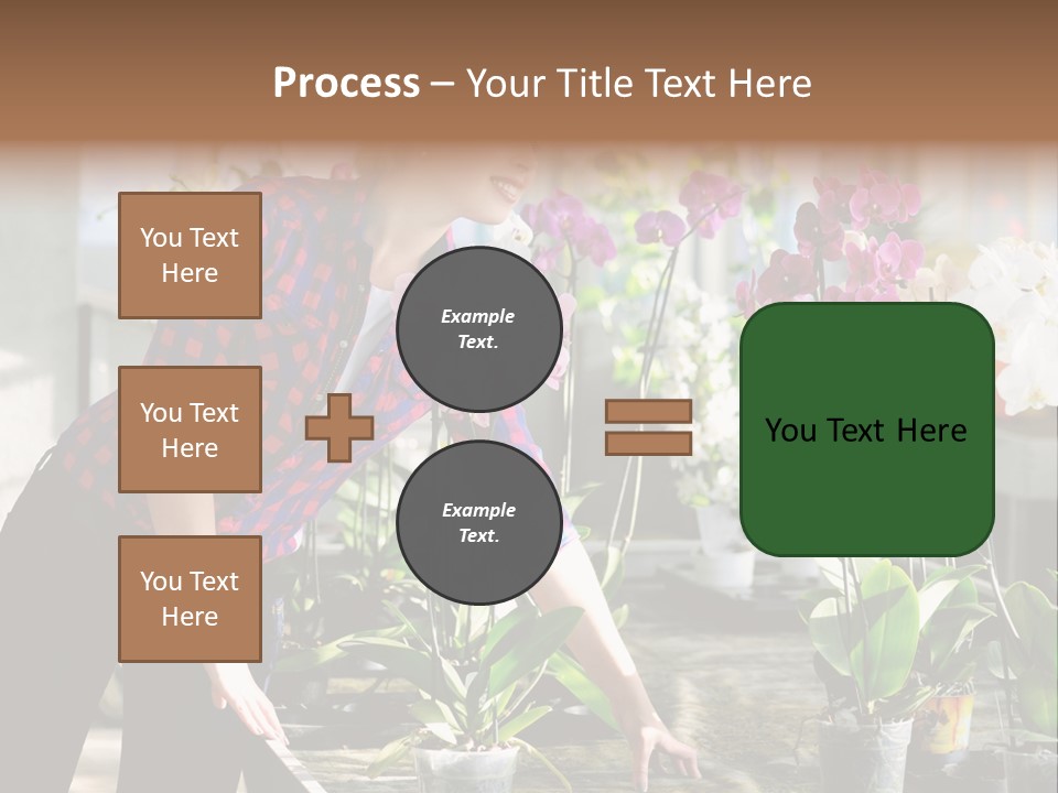Houseplant Female Orchid PowerPoint Template