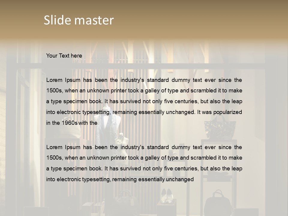 Market Mall Leather PowerPoint Template