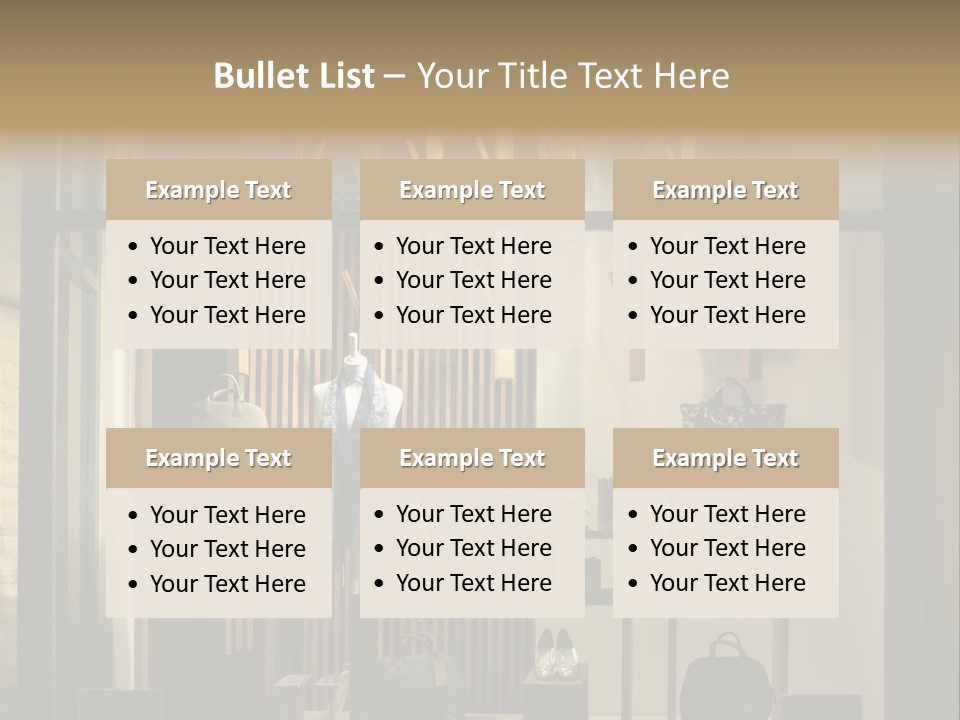 Market Mall Leather PowerPoint Template