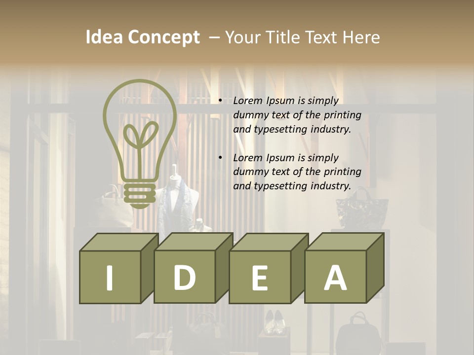 Market Mall Leather PowerPoint Template