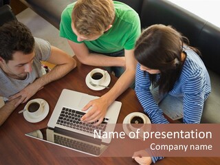 Technology Typing Cafe PowerPoint Template