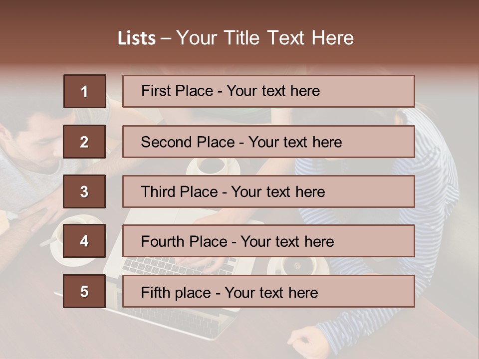 Technology Typing Cafe PowerPoint Template