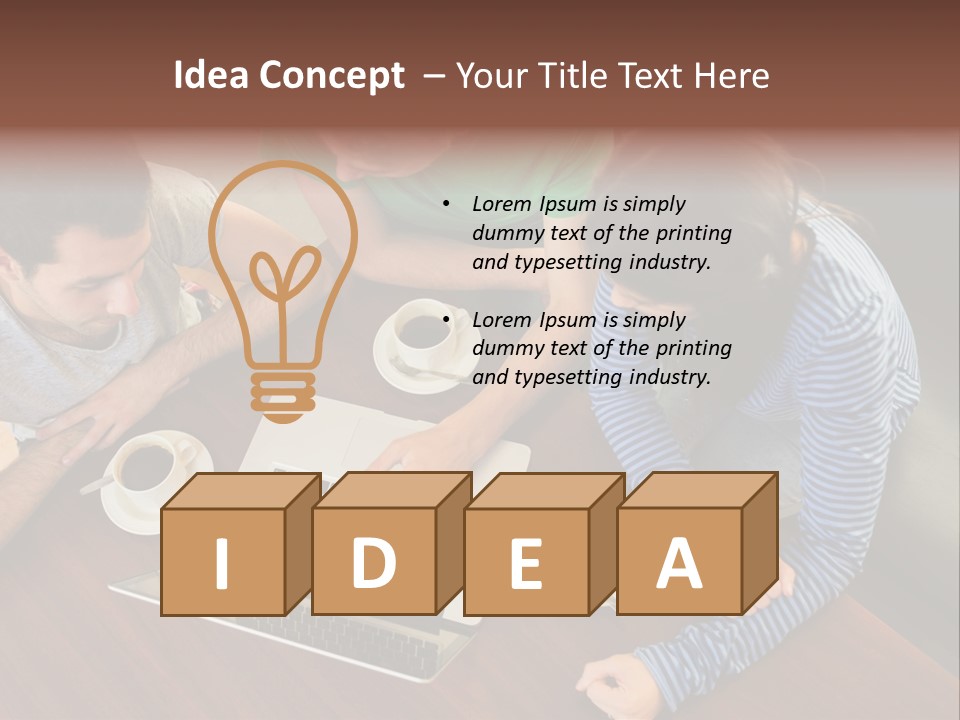 Technology Typing Cafe PowerPoint Template