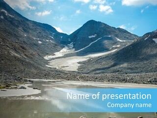 Mountain Lake Scenery Alps PowerPoint Template