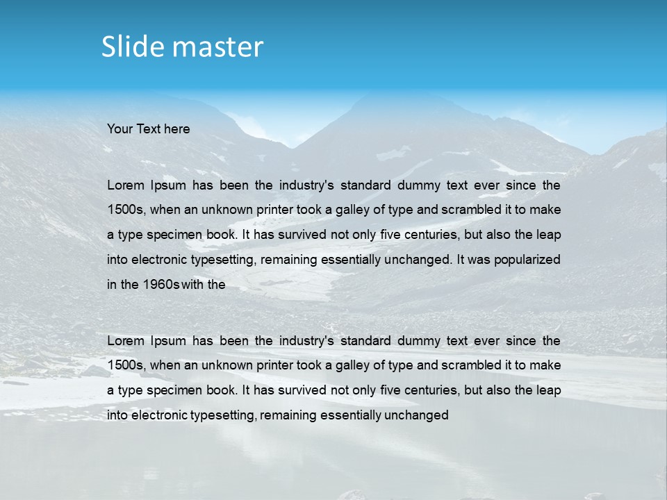 Mountain Lake Scenery Alps PowerPoint Template