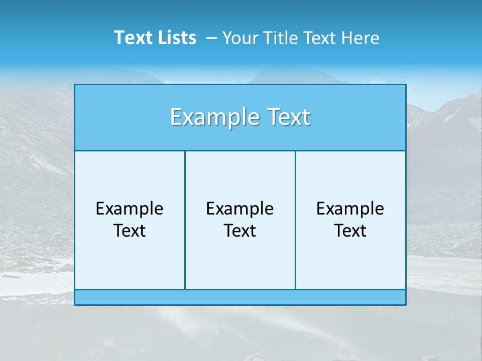Mountain Lake Scenery Alps PowerPoint Template