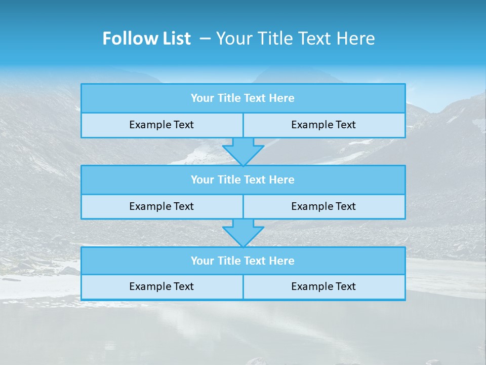 Mountain Lake Scenery Alps PowerPoint Template