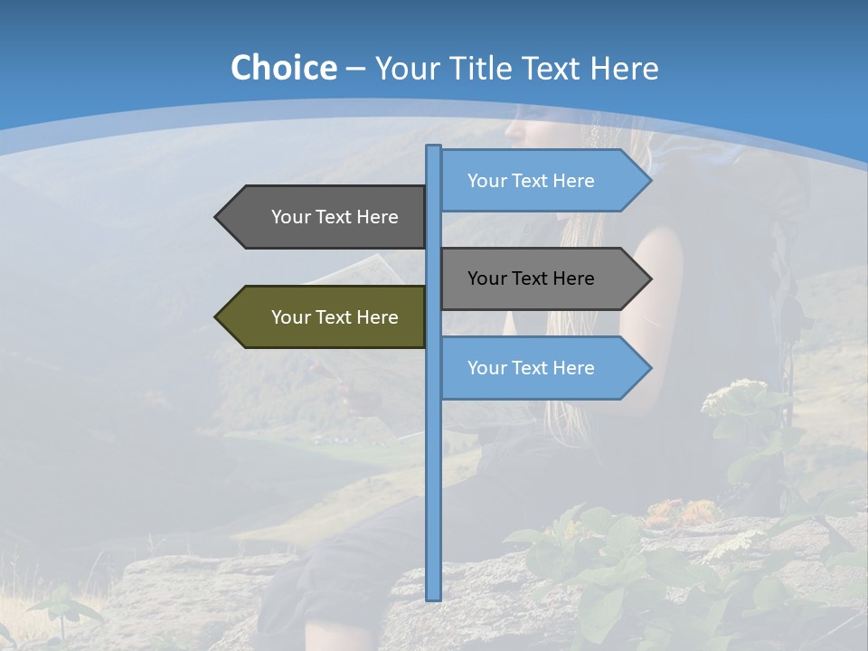 Guide Braids Backpack PowerPoint Template