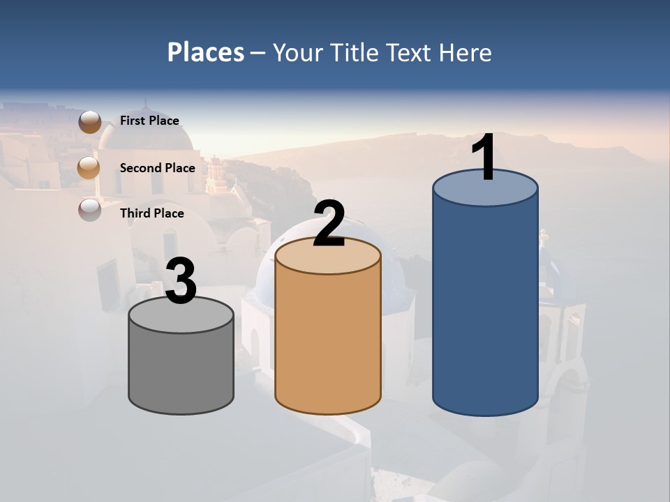 White Oia Dramatic PowerPoint Template