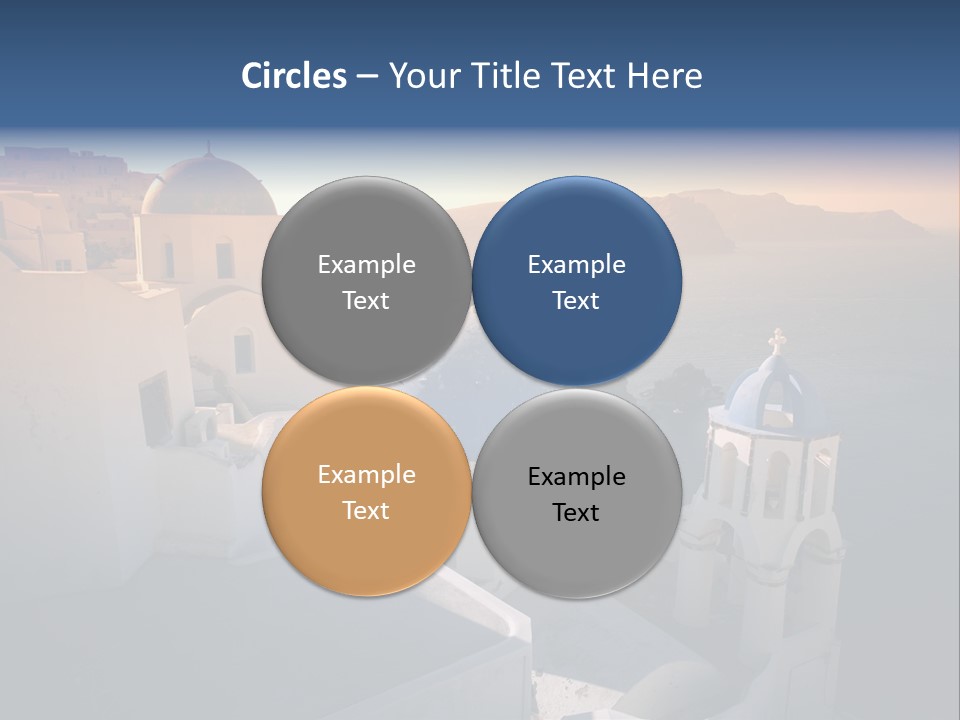 White Oia Dramatic PowerPoint Template