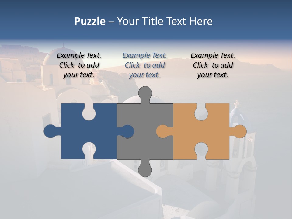 White Oia Dramatic PowerPoint Template