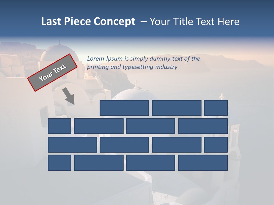 White Oia Dramatic PowerPoint Template