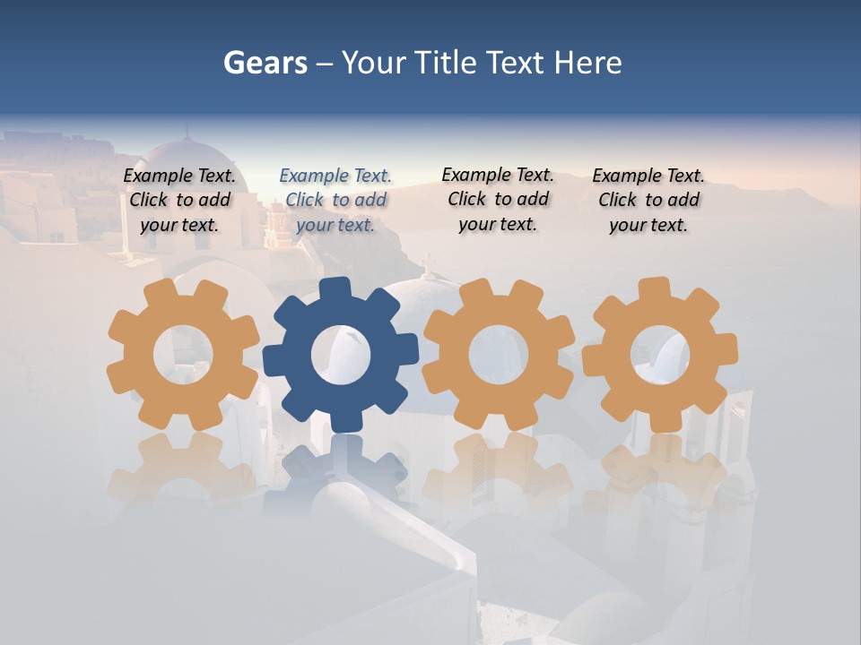 White Oia Dramatic PowerPoint Template