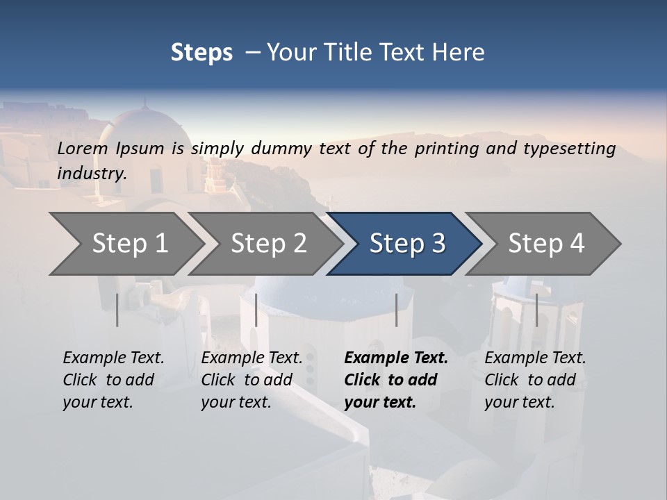 White Oia Dramatic PowerPoint Template