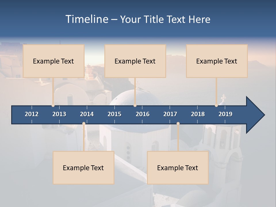 White Oia Dramatic PowerPoint Template