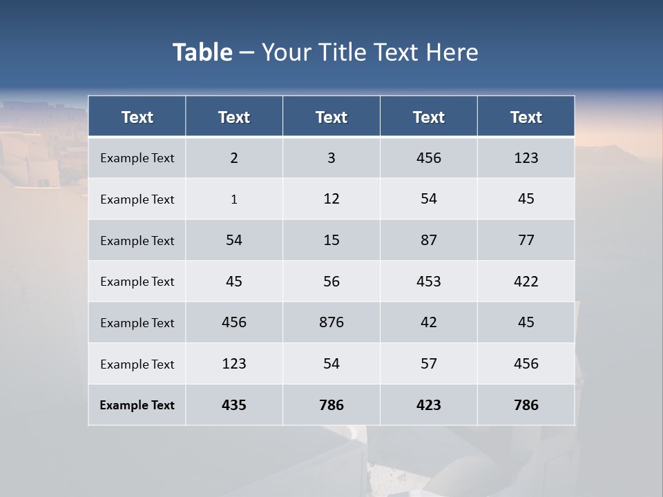 White Oia Dramatic PowerPoint Template