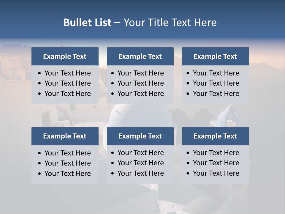 White Oia Dramatic PowerPoint Template