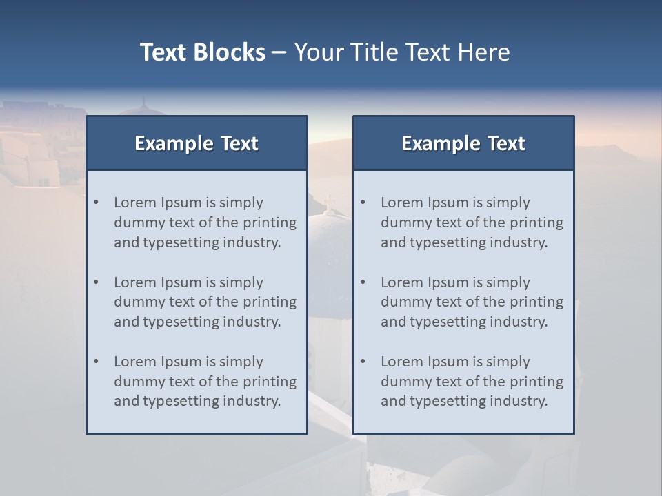 White Oia Dramatic PowerPoint Template