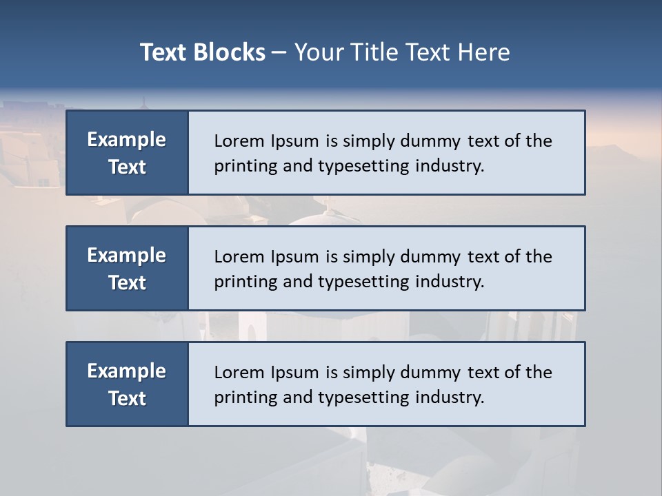 White Oia Dramatic PowerPoint Template
