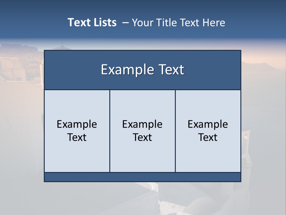 White Oia Dramatic PowerPoint Template